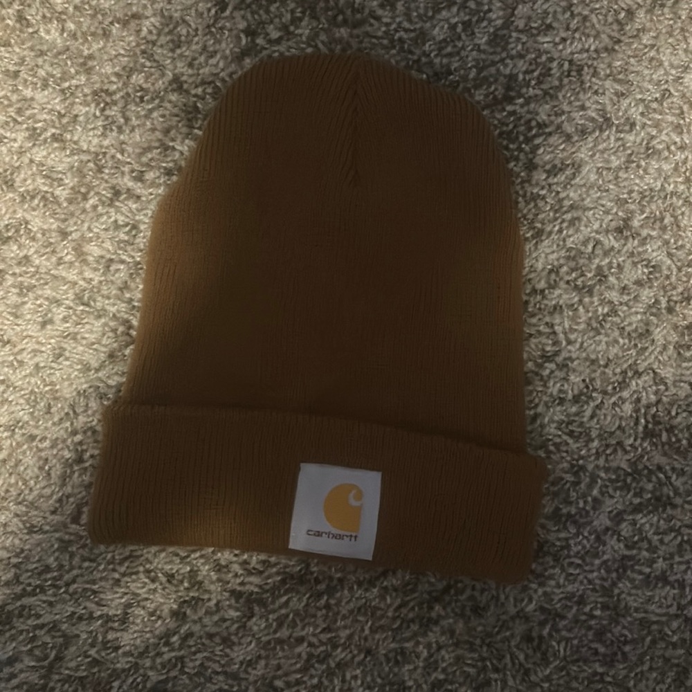 Carhartt knit cuffed beanie in brown